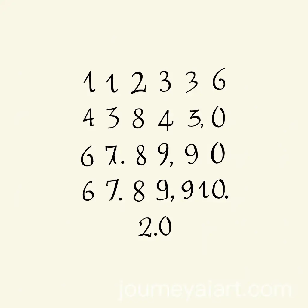 Minimalistic-Manuscript-Numbers-from-1-to-50-in-Artistic-Style