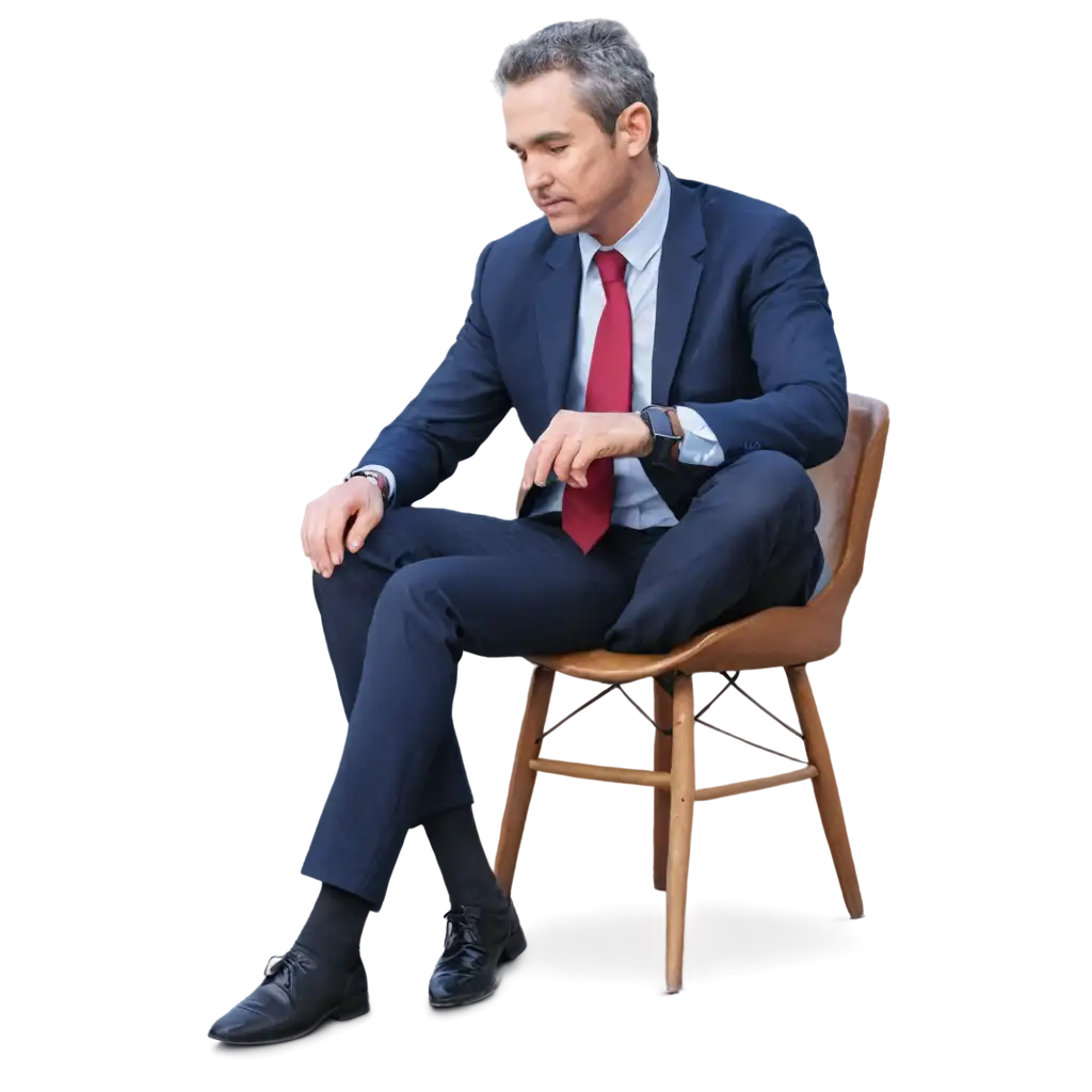 a man sitting on a chair with