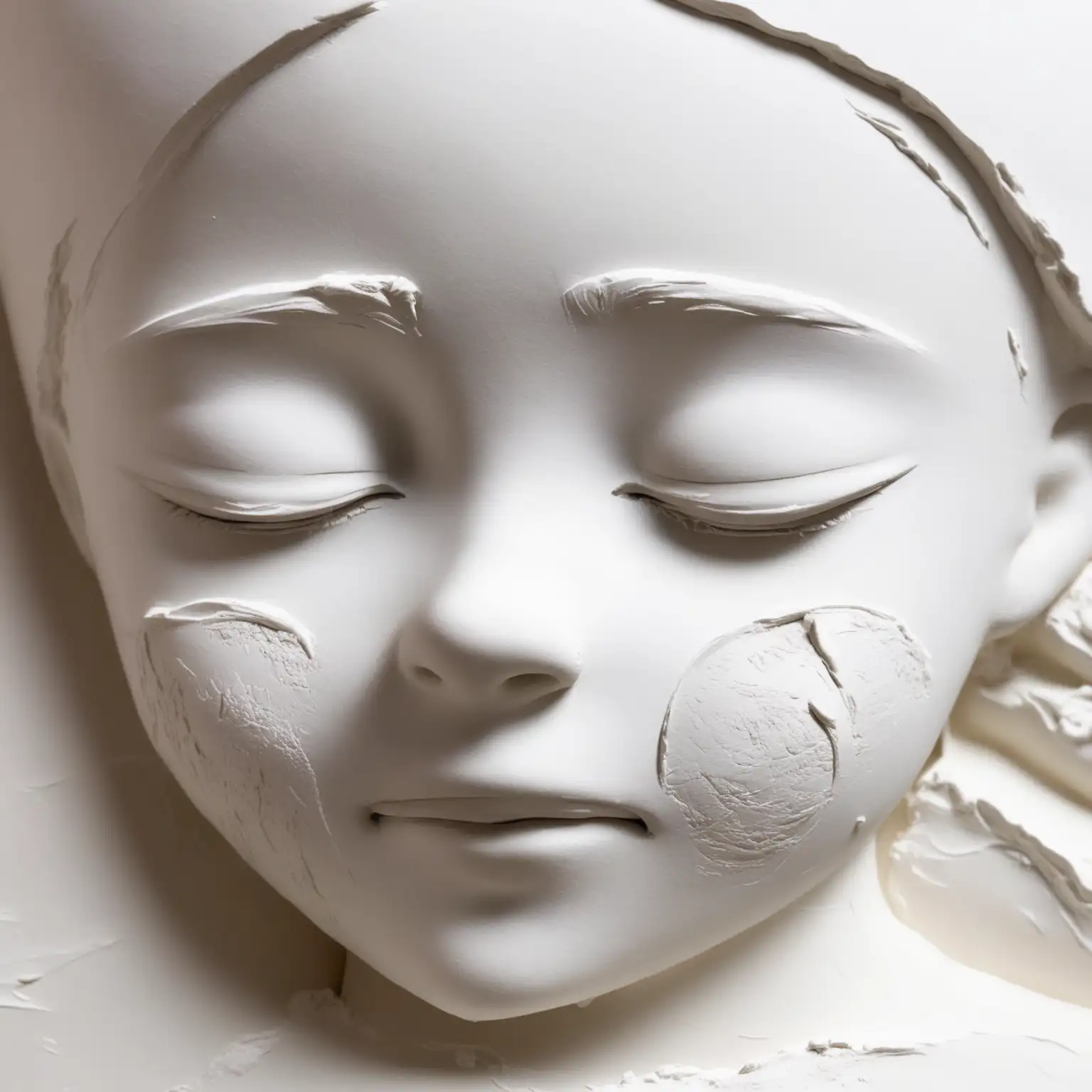 Realistic Plaster of Paris Closed Eyelids for Artistic Projects