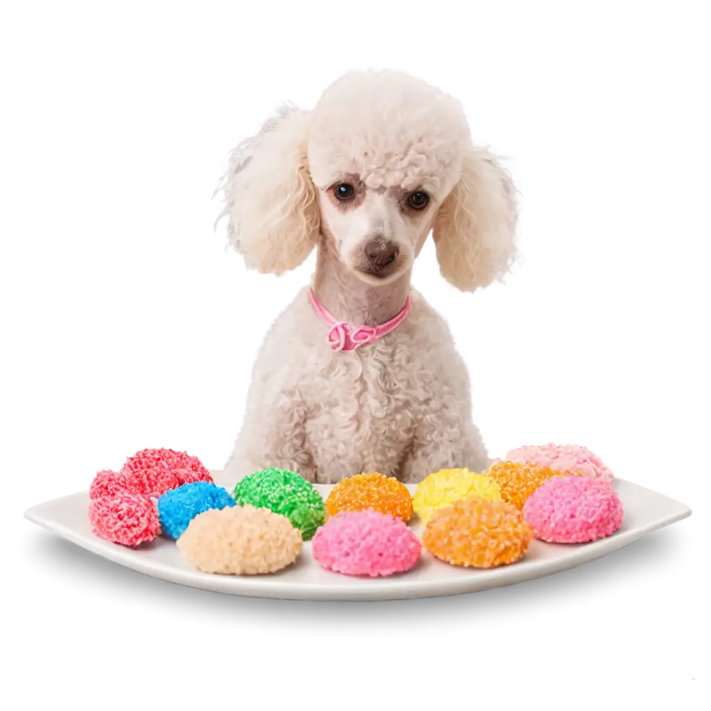 PNG-Image-of-a-Poodle-Dog-Making-Sweets-Adorable-and-Delicious-Artwork