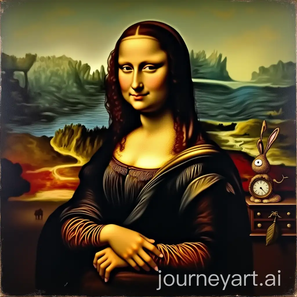 Mona-Lisa-Holding-Kebab-on-Black-Sand-Beach