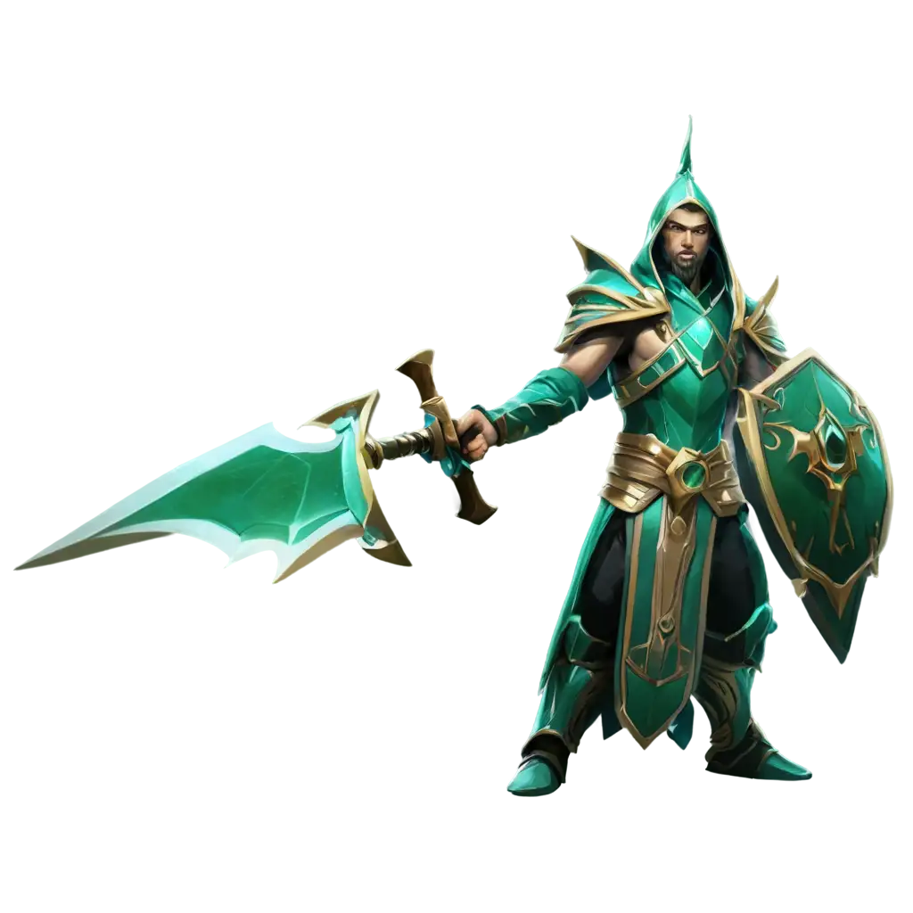 emerald warden skin character dota2 sharp vector isolated ultra high quality have a background in picture