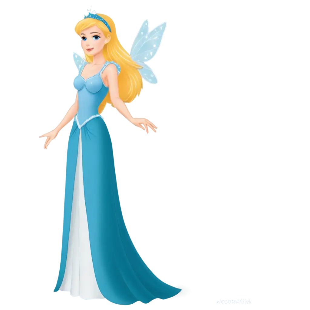 A beautiful fairy like cenderella