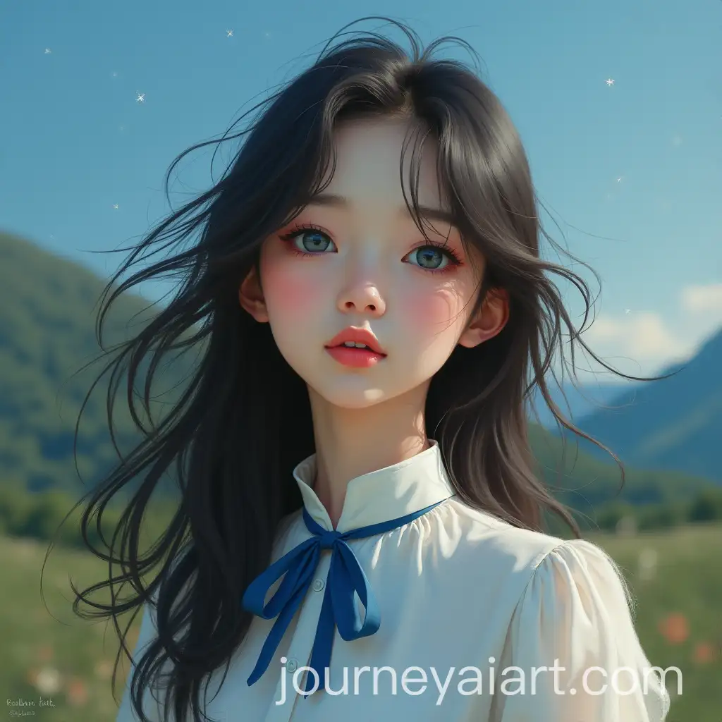 Ethereal-Portrait-of-a-Young-Woman-in-Dreamy-Outdoor-Setting