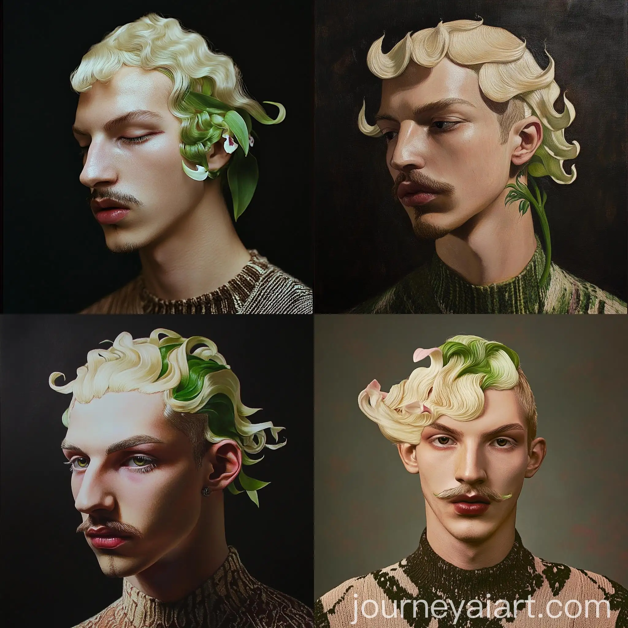Mans-Head-Transformed-into-Orchid-Flower