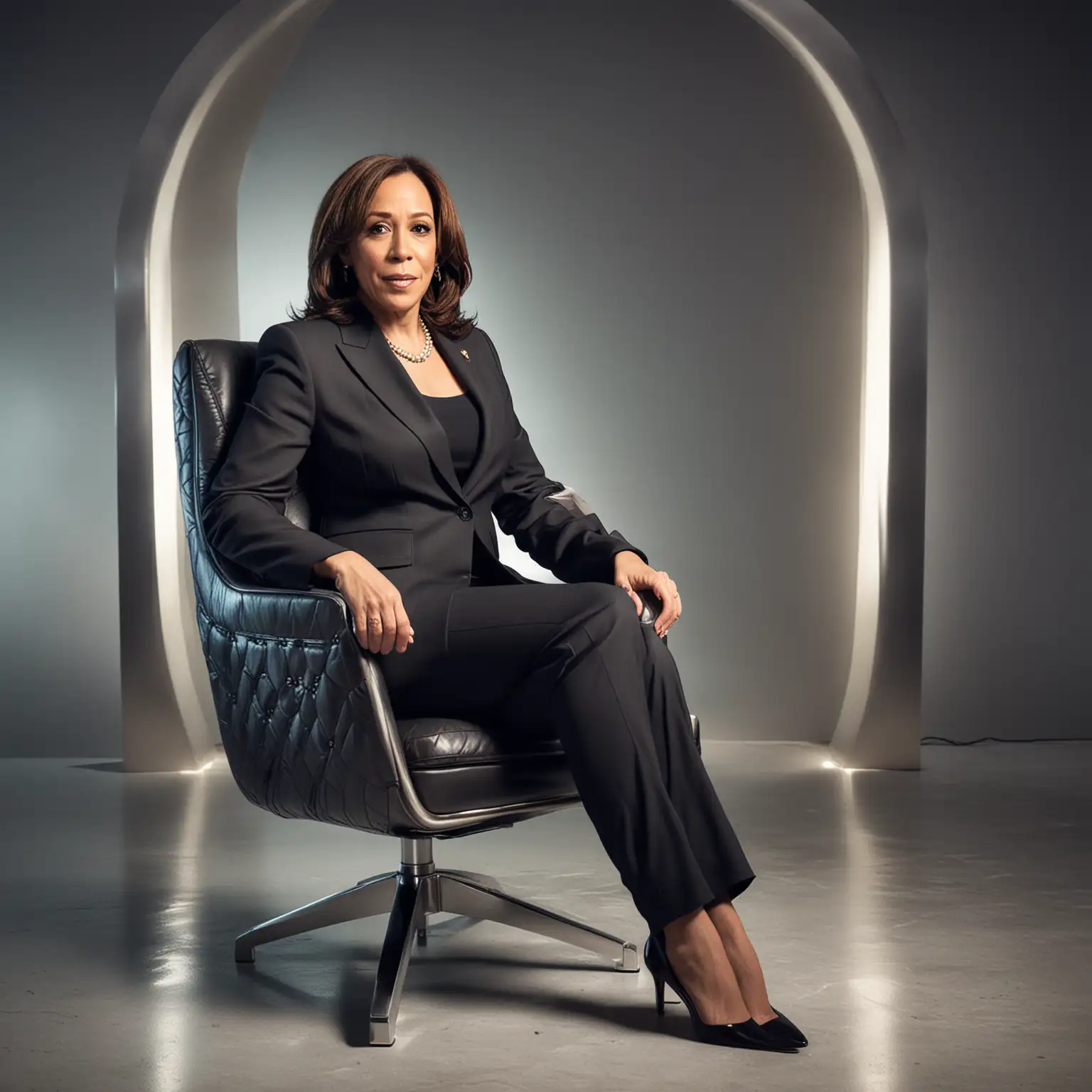 Kamala-Harris-Posing-Elegantly-in-a-Futuristic-Setting