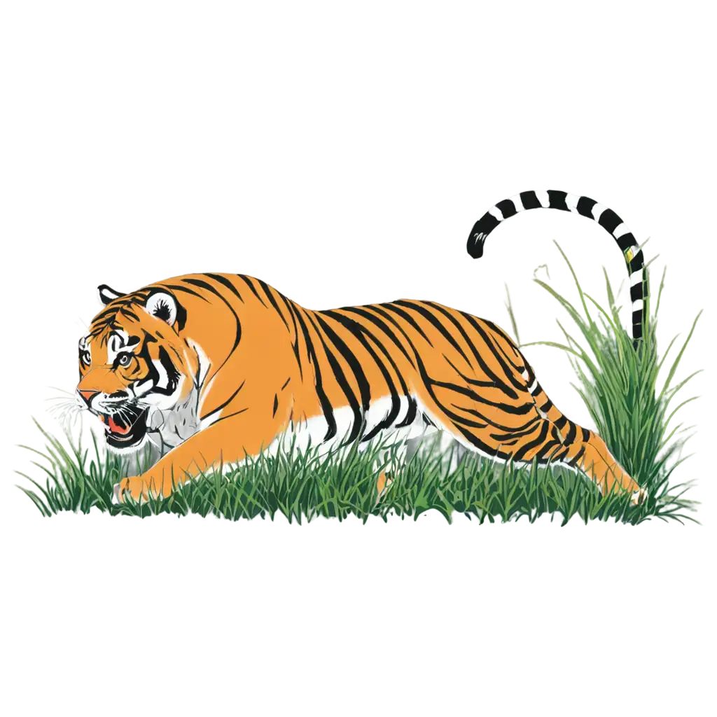 Crouching-Tiger-Through-the-Grass-HighQuality-PNG-Image-for-Versatile-Applications