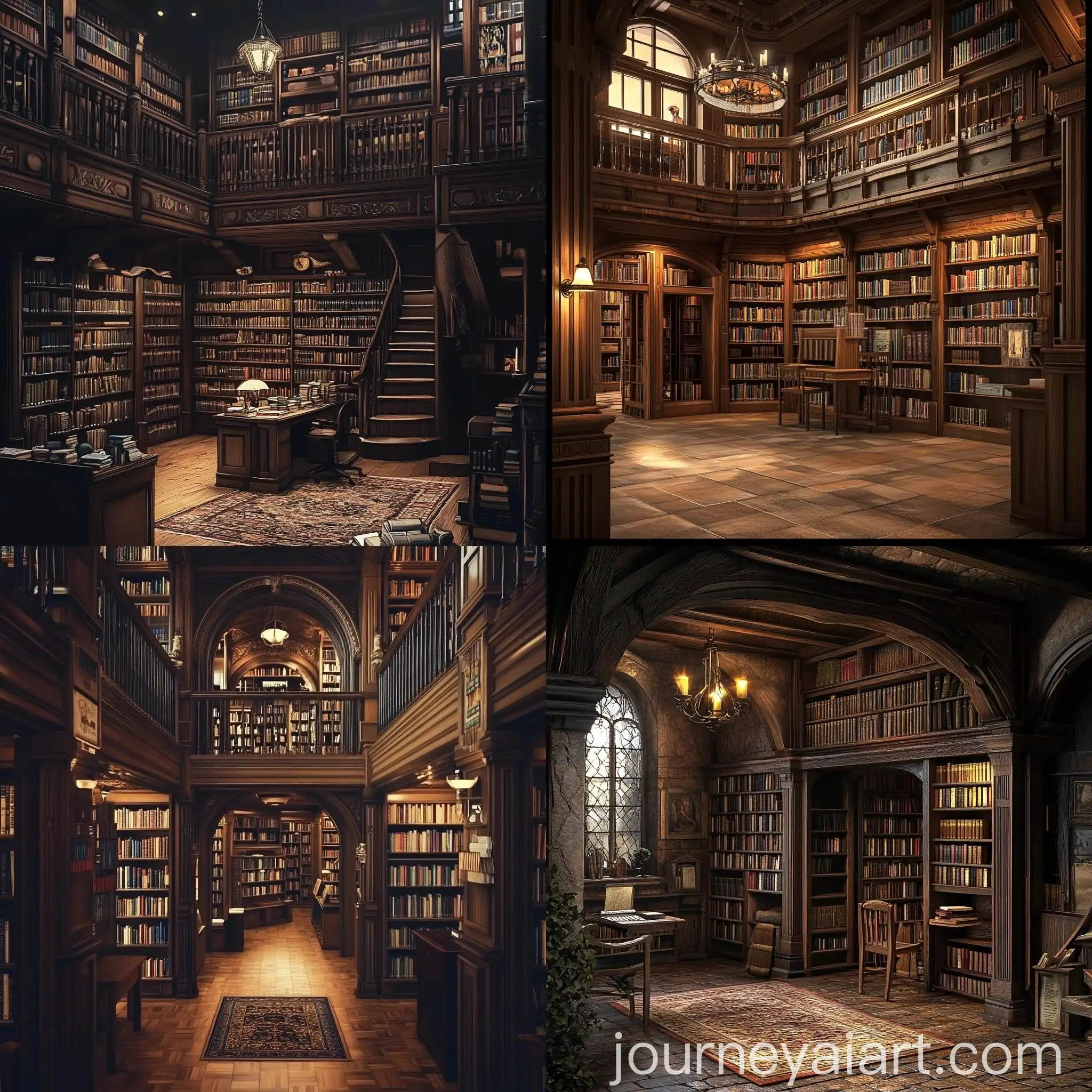 Realistic-Urban-Library-with-Bookshelves