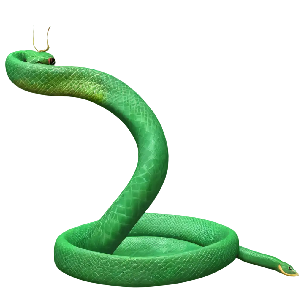 Green-Snake-Wrapped-Around-a-Column-PNG-Image-HighQuality-Transparency-for-Versatile-Use