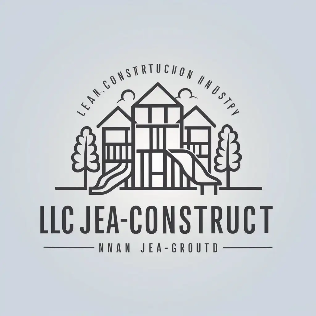 LOGO-Design-For-LLC-JEACONSTRUCT-Childrens-Playground-Theme-in-Construction-Industry