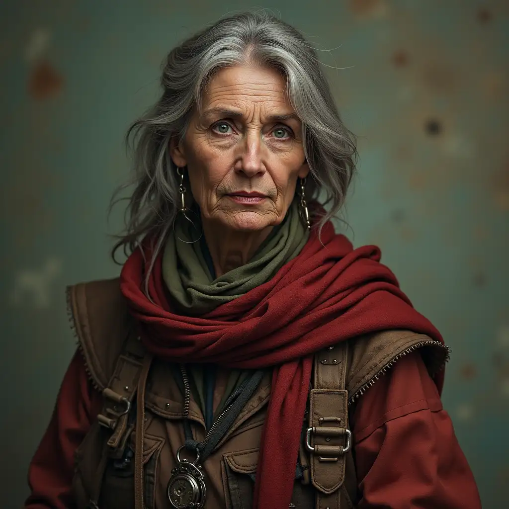 Silvia, a vital and revered member of the Council of Six Elders of Cureggio, responsible for the health and well-being of the post-apocalyptic community