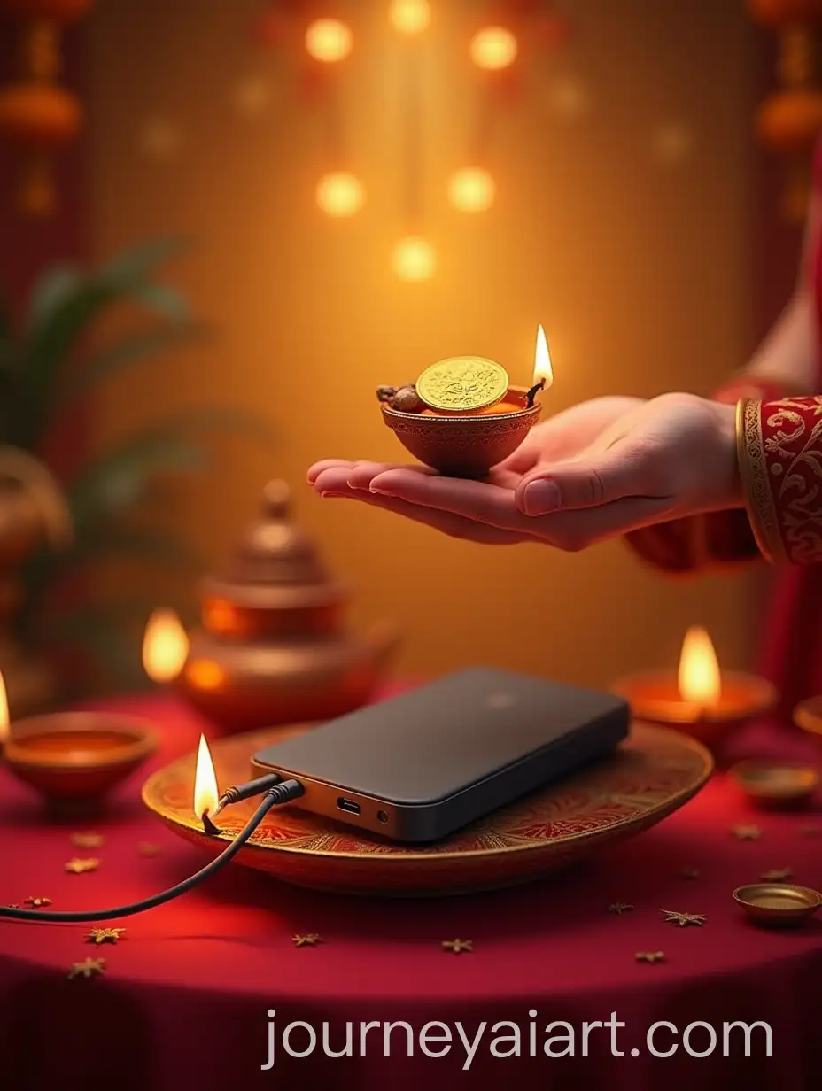 Vibrant-Diwali-Advertisement-Featuring-Traditional-Items-and-Modern-Accessories