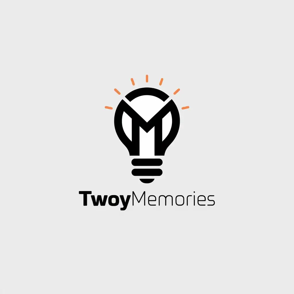 a vector logo design,with the text "twoymemories", main symbol:TM,Minimalistic,be used in Entertainment industry,clear background