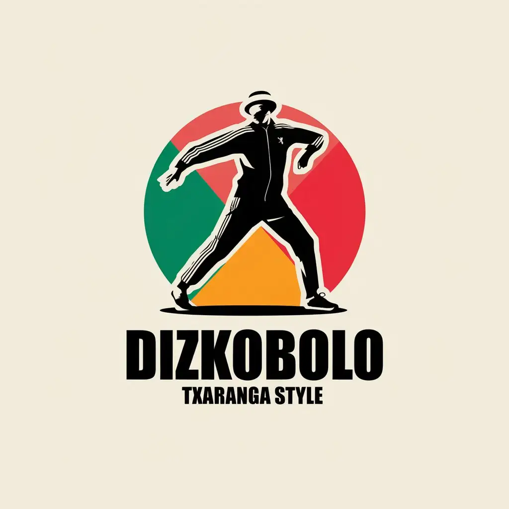 LOGO-Design-for-Dizkobolo-Txaranga-Style-Statue-Discobole-with-Disco-Sports-Tracksuit-on-a-Clear-Background