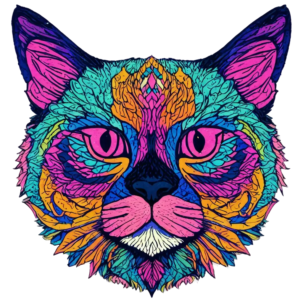 Colorful-Cat-Mandala-PNG-Vibrant-Artwork-for-Digital-Displays-and-Print-Media