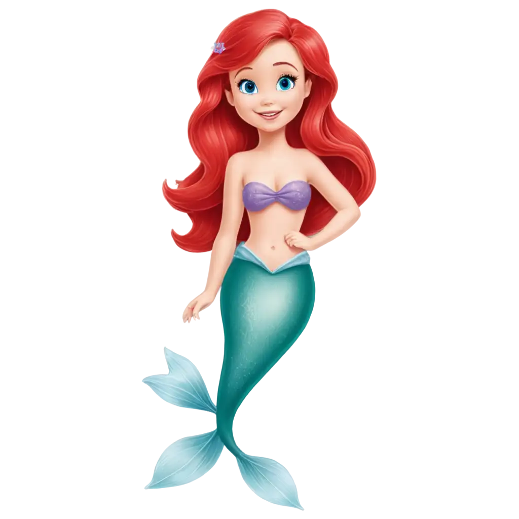 Cute-Little-Mermaid-Ariel-PNG-HighQuality-Image-for-Creative-Projects