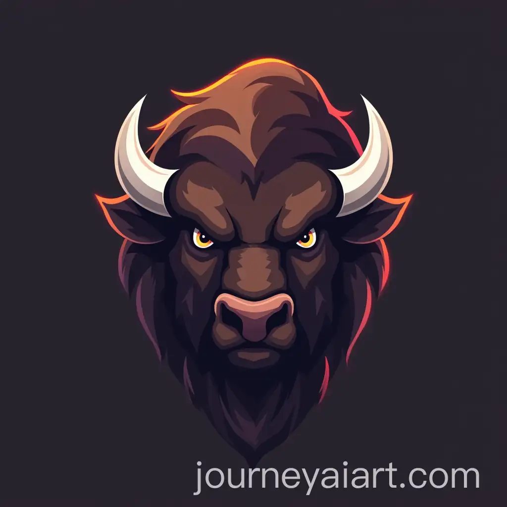 Minimalist-Bison-Avatar-for-eSports-Team