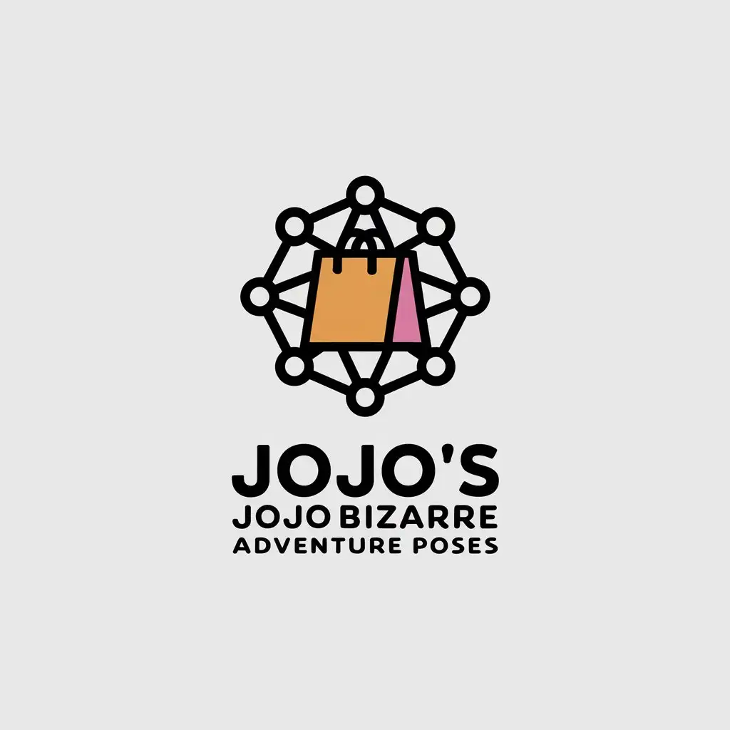 LOGO-Design-for-Jojos-Bizarre-Adventure-Minimalist-Network-Ecommerce-Theme-with-Clear-Background