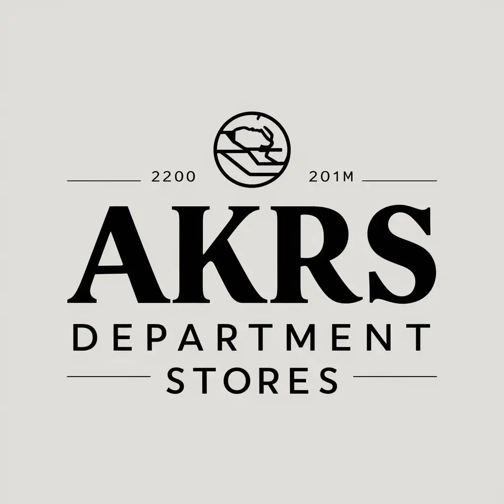 LOGO Design for AKRS Department Stores Clean and Modern Grocery Retail Symbol