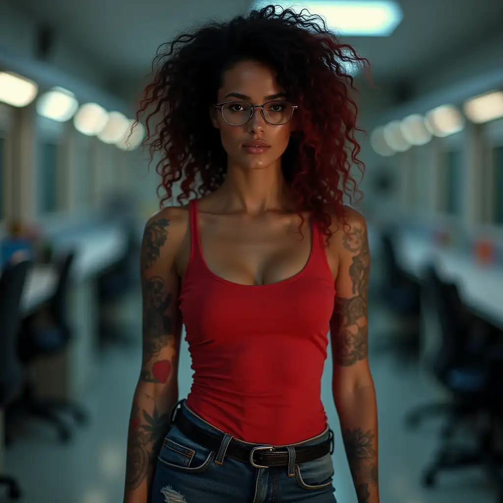 Confident-Woman-with-Artistic-Tattoos-in-a-Modern-Lab-Setting