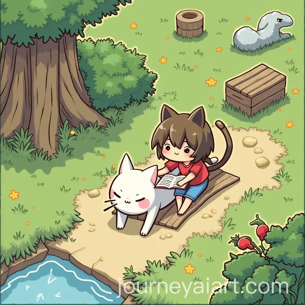 Mochi-Cat-Following-Diva-in-Various-Daily-Activities