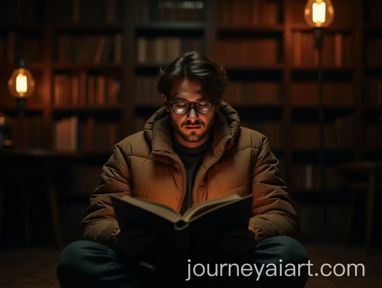 AI-Image-Prompt-ExpansionJournalist-Reading-in-Dimly-Lit-Library-with-Cinematic-Lighting