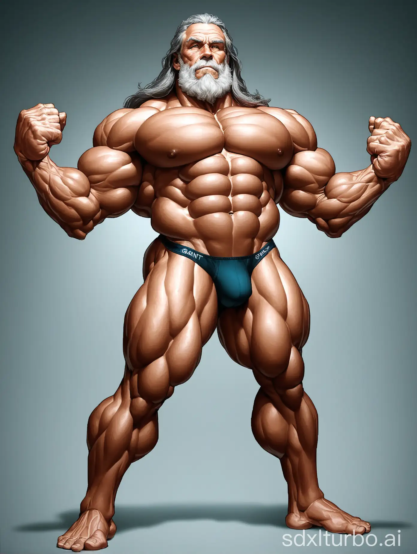 Imposing-Elderly-Giant-Displaying-Incredible-Muscles