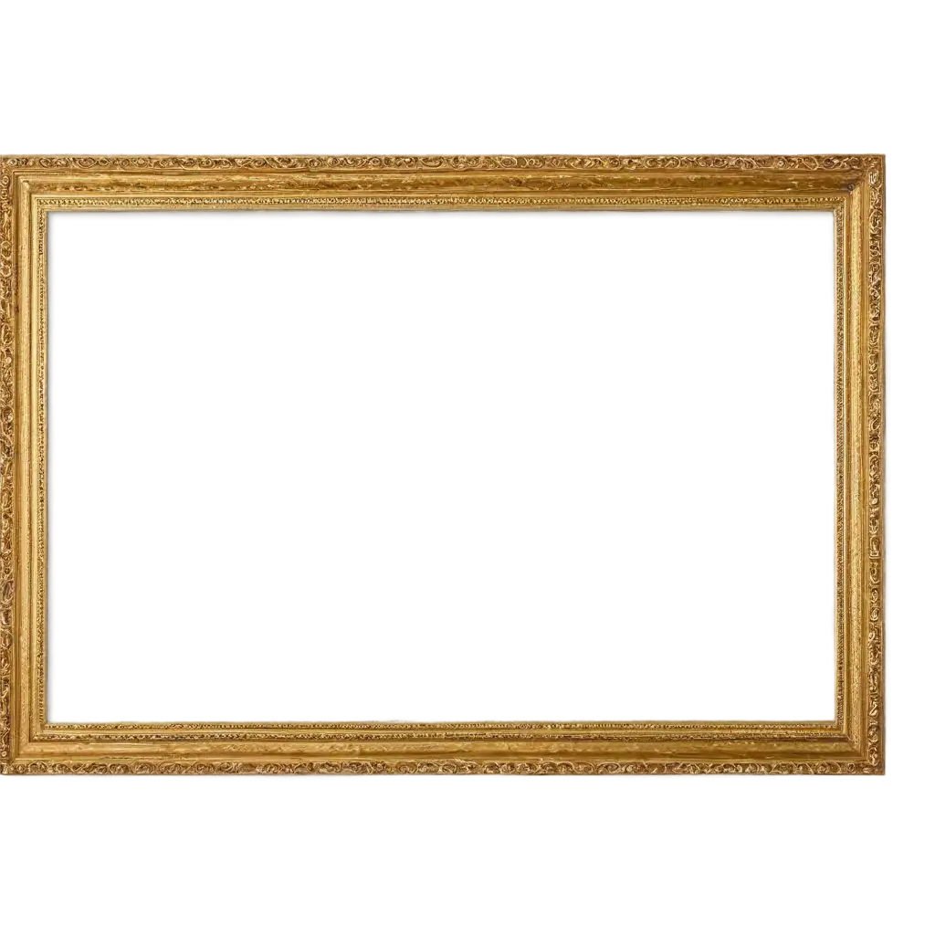 Luxurious-Gold-Picture-Frame-PNG-Image-Enhance-Your-Designs-with-Elegance