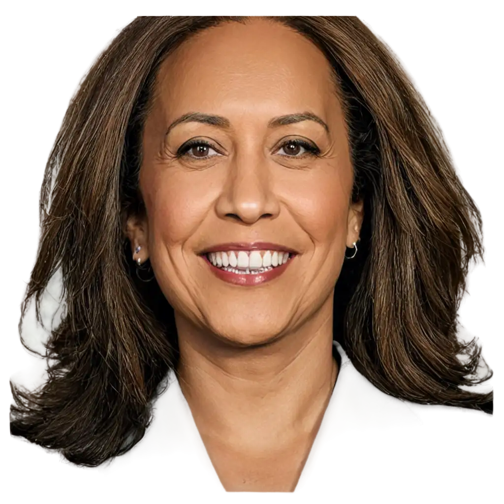 Smiling-Kamala-Harris-Headshot-Silhouette-PNG-Capturing-Leadership-with-Clarity