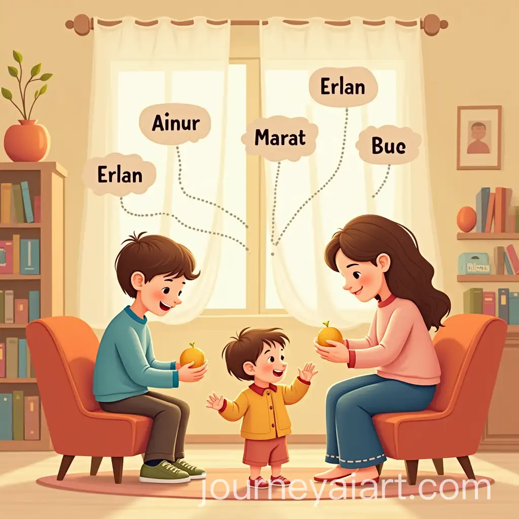 Family-Naming-Ceremony-in-Cozy-KazakhStyleAI-Image-Prompt-Expansion-Room-with-Floating-Name-Bubbles