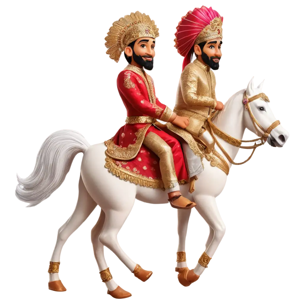 Cartoon-Indian-Groom-on-Horse-PNG-Perfect-for-Celebrating-Cultural-Festivities