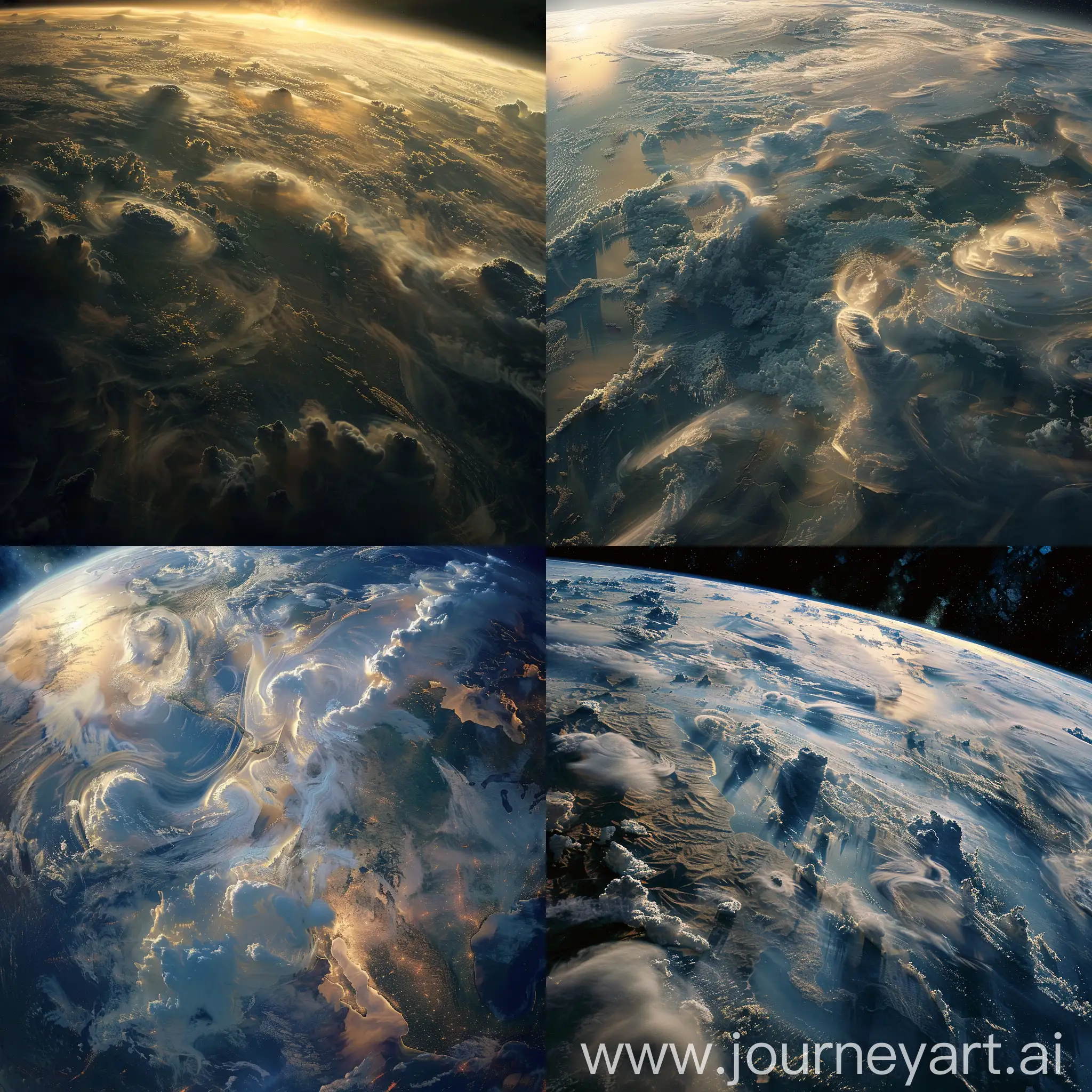 Majestic-Earth-View-from-Space-Swirling-Clouds-and-Sunlit-Continents