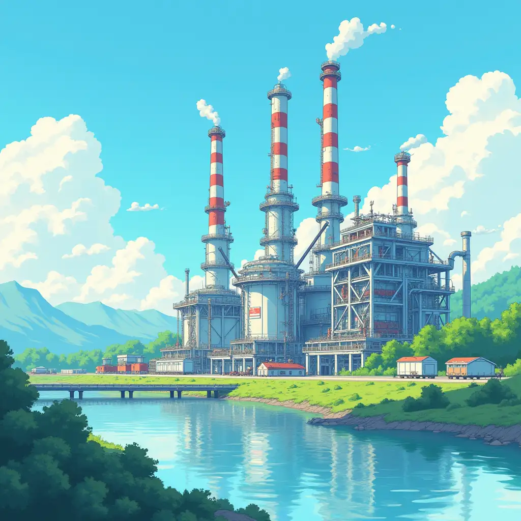 HandDrawn-Gas-Refinery-Factory-in-Studio-Ghibli-Style