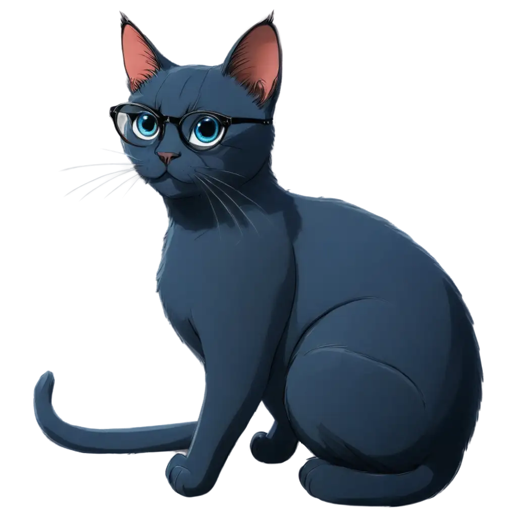 Adorable-Blue-Cat-PNG-with-Glasses-Perfect-for-Any-Creative-Project