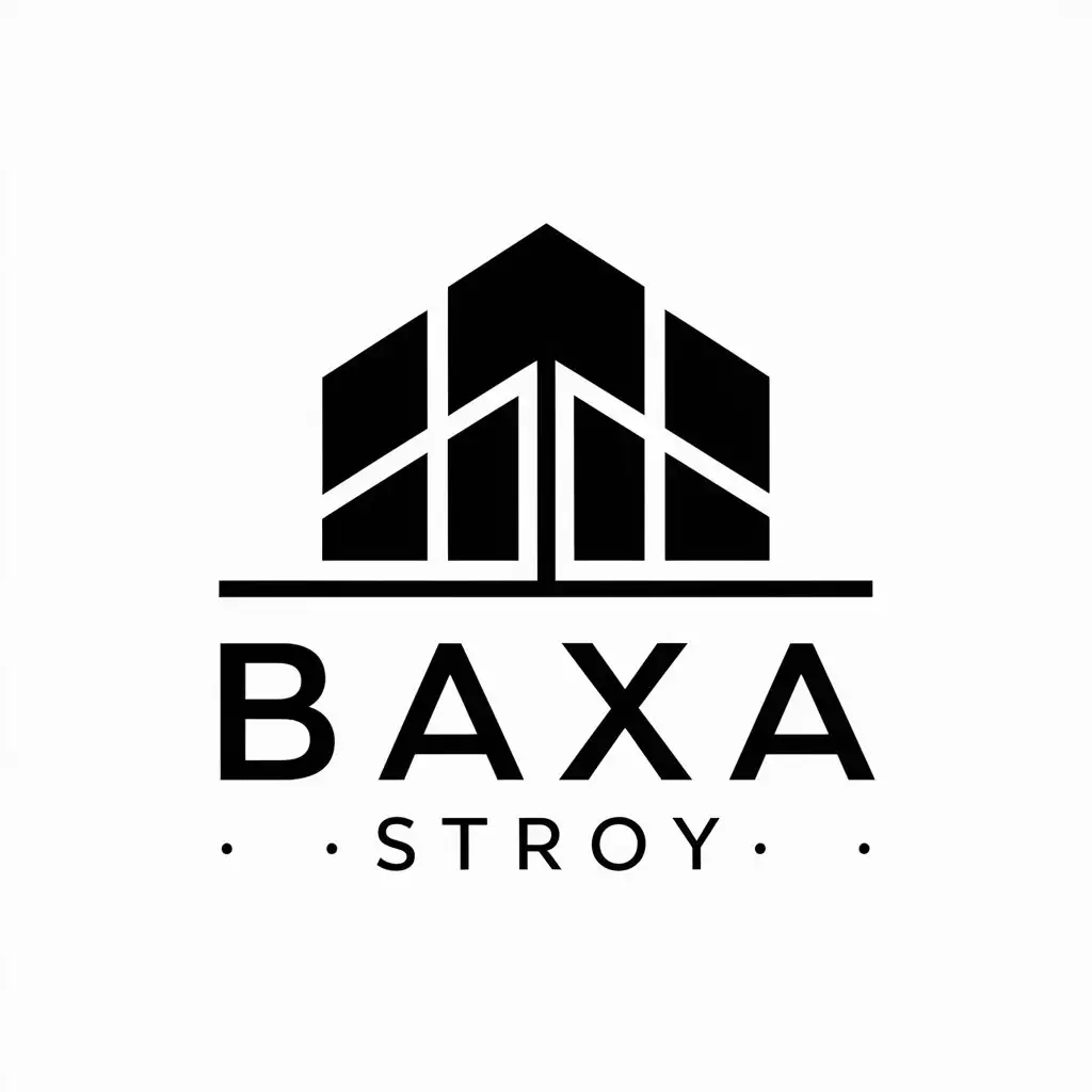 LOGO Design for Baxa Stroy Building Concept with Clear Background