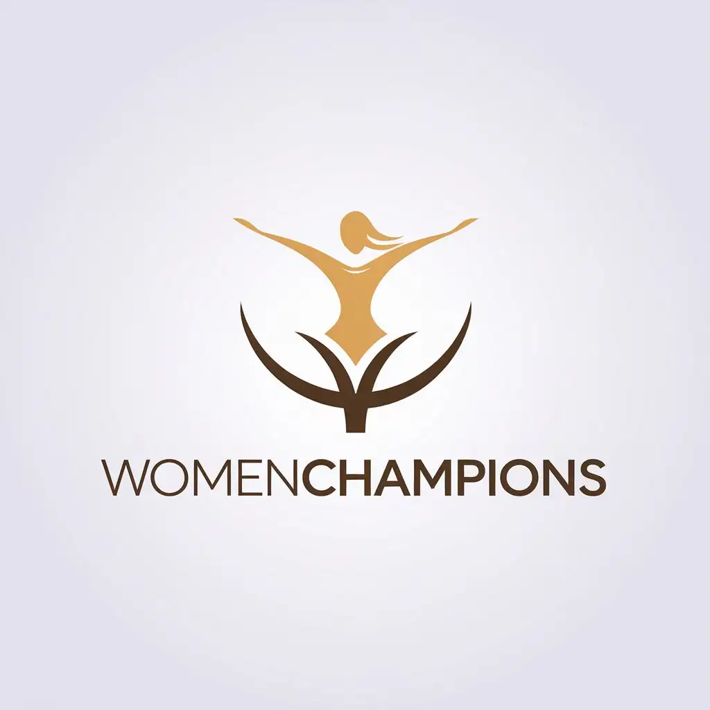 LOGO Design for WomenChampions Minimalistic Vector Logo for Empowering Womens SelfConfidence