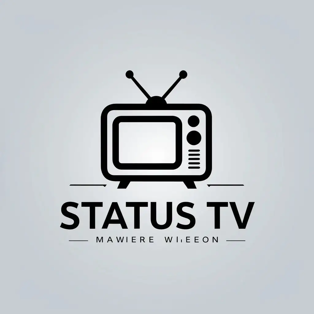 LOGO-Design-For-Status-TV-Clean-Vector-Logo-with-Televisor-Symbol-for-Television-Industry