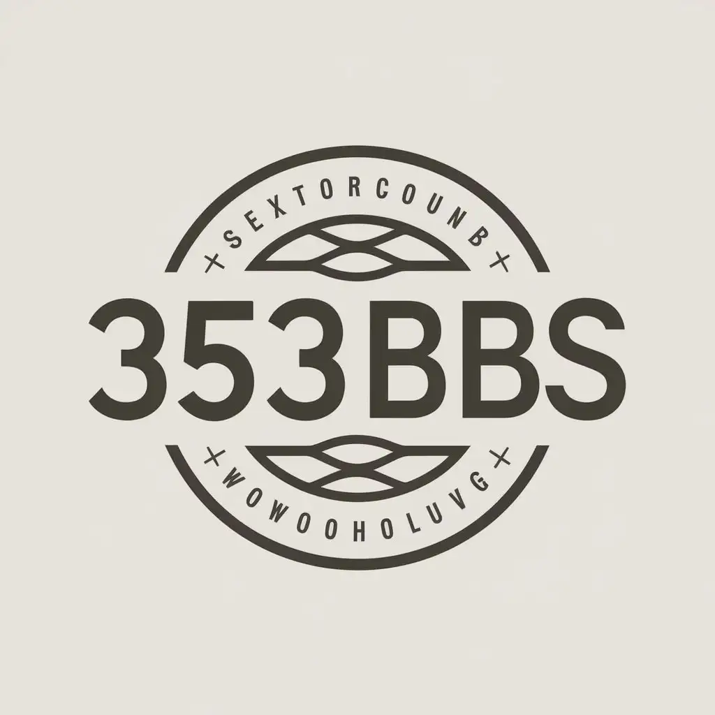 a vector logo design,with the text "353BBS", main symbol:circle,Moderate,clear background