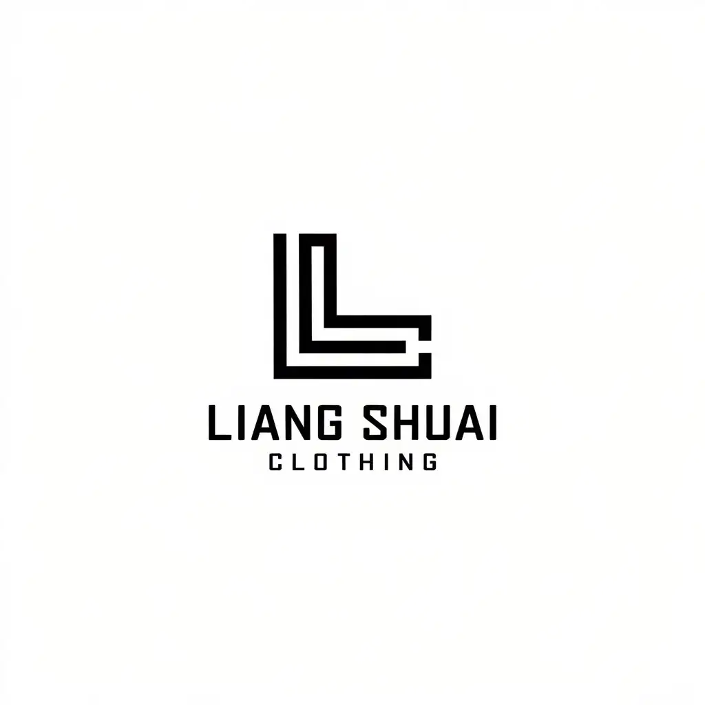 a vector logo design,with the text "Liang Shuai clothing", main symbol:L,Minimalistic,be used in Sports Fitness industry,clear background