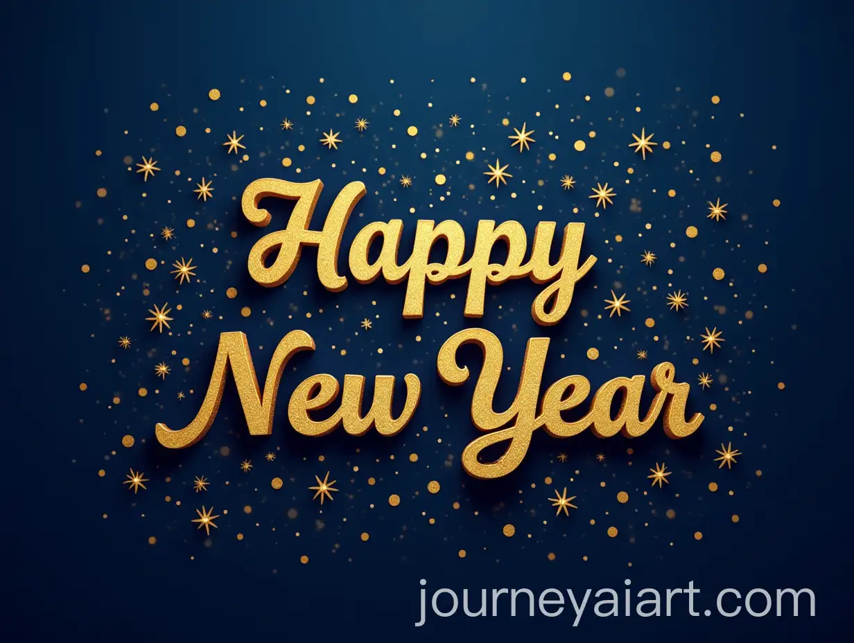 Golden-Happy-New-Year-Inscription-with-Sparkling-Confetti-on-Navy-Blue-Background