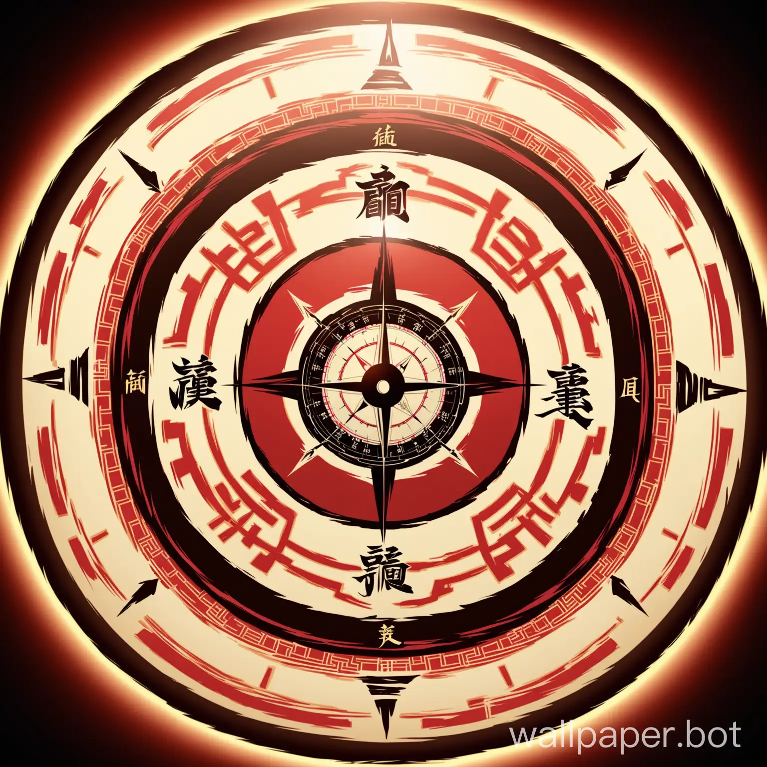 Glowing-Bagua-Tai-Chi-Compass-in-Rotation