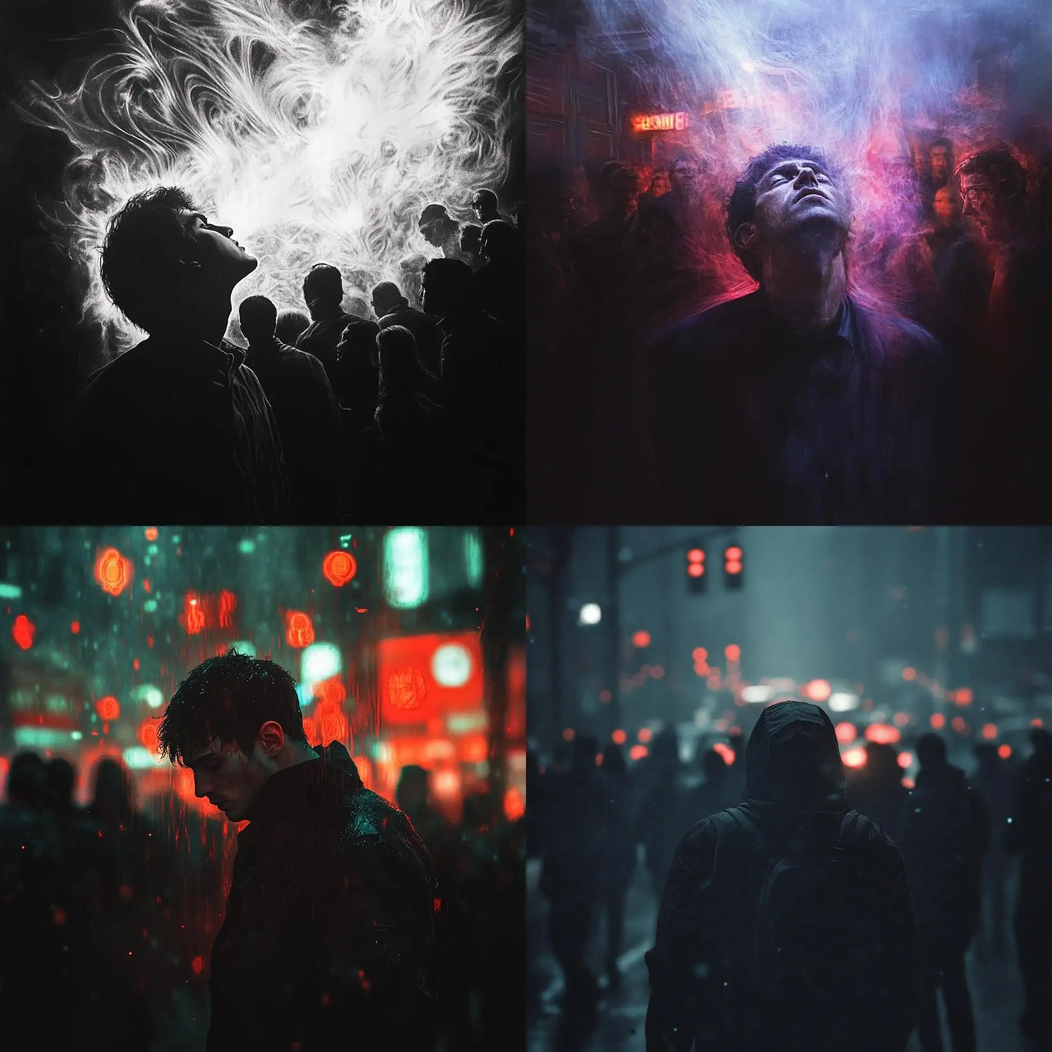 Surreal-Crowd-Staring-at-Person-with-Exploding-Mind