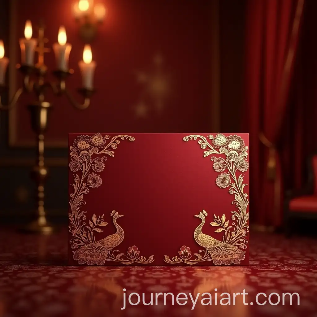 Luxurious-Indian-Wedding-Invitation-Card-with-Gold-Foil-Detailing-and-Traditional-Motifs