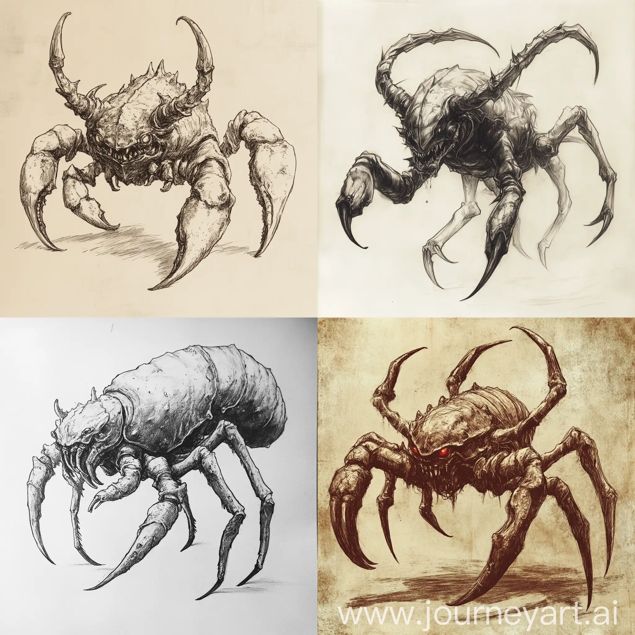 Demonic-Crab-Centaur-Fantasy-Creature-Art