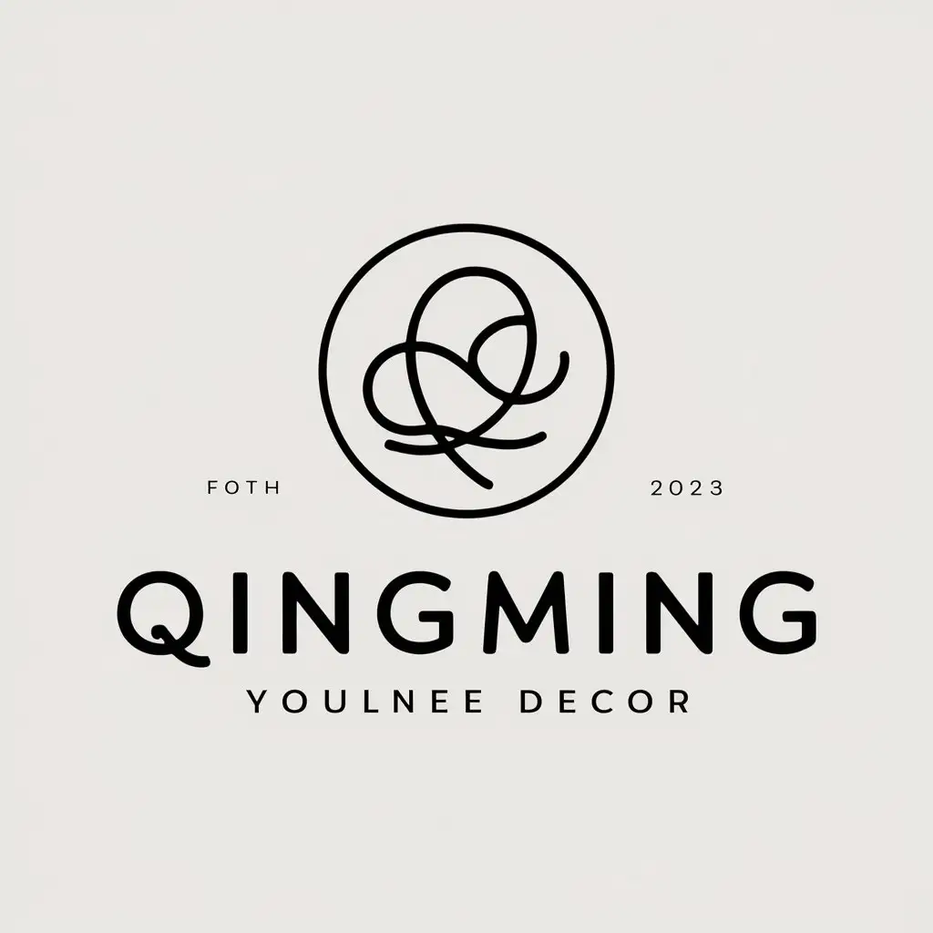 LOGO-Design-for-QINGMING-Modern-Text-with-Clear-Background-for-Home-Decor-Industry