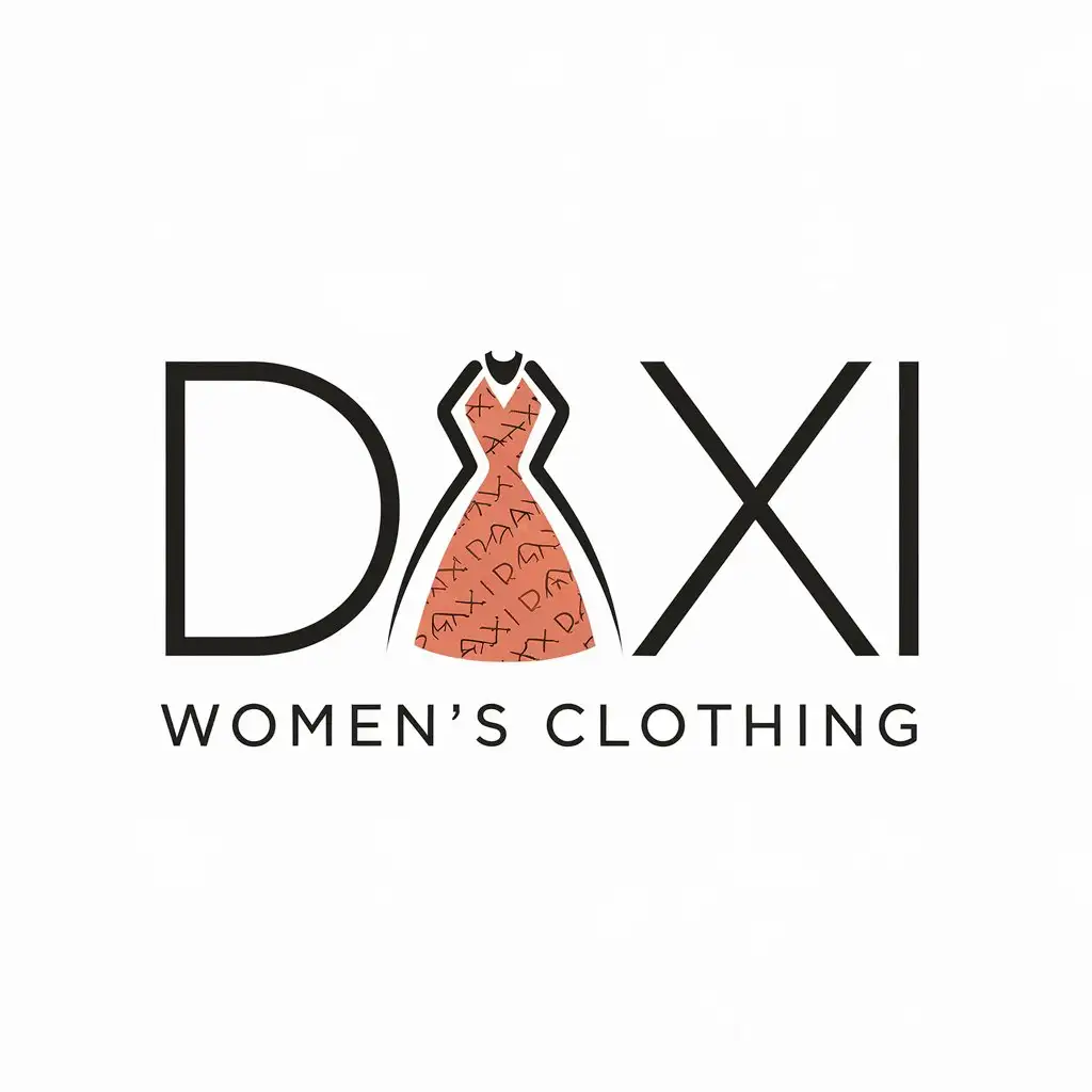 LOGO-Design-for-DAXI-Womens-Clothing-Minimalistic-Vector-with-Clear-Background