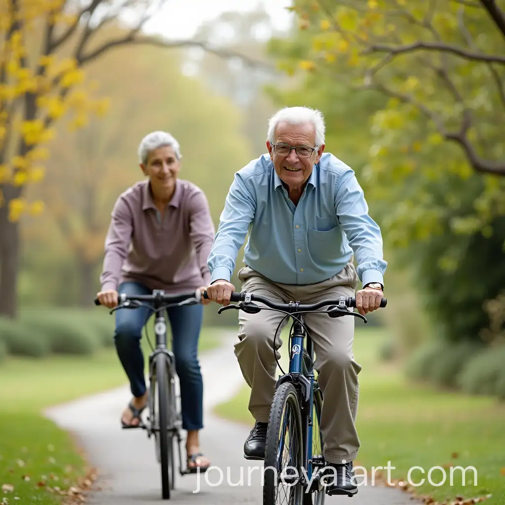 Elderly-Cyclists-Enjoying-Outdoor-Ride-in-Nature