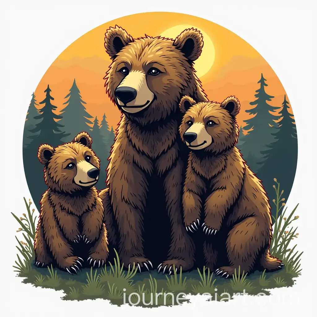 Realistic-Depiction-of-Bears-in-Natural-Habitat