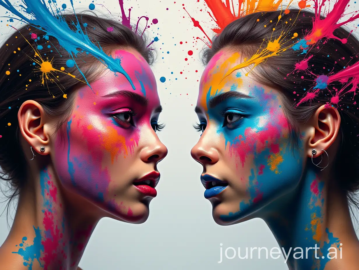 Psychedelic-Paint-Splash-Over-Two-Faces-Inspired-by-Tokyo