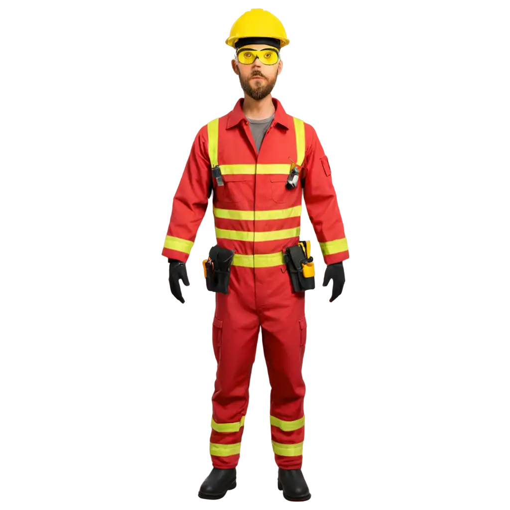 Cartoon-Safety-Industrial-Guy-PNG-with-Red-and-Yellow-Coveralls-for-Effective-Visual-Communication